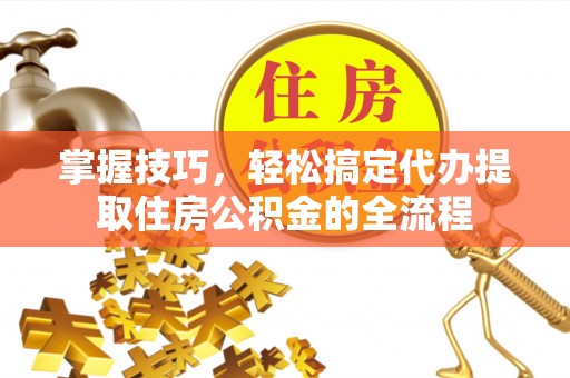 宁安掌握技巧，轻松搞定代办提取住房公积金的全流程