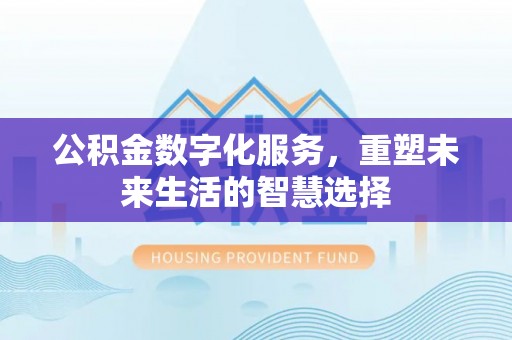 宁安公积金数字化服务，重塑未来生活的智慧选择